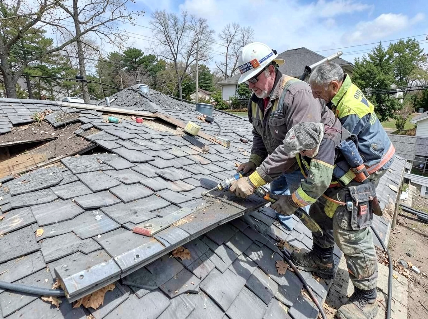 Wind Damage Roof Repair in St. Joseph